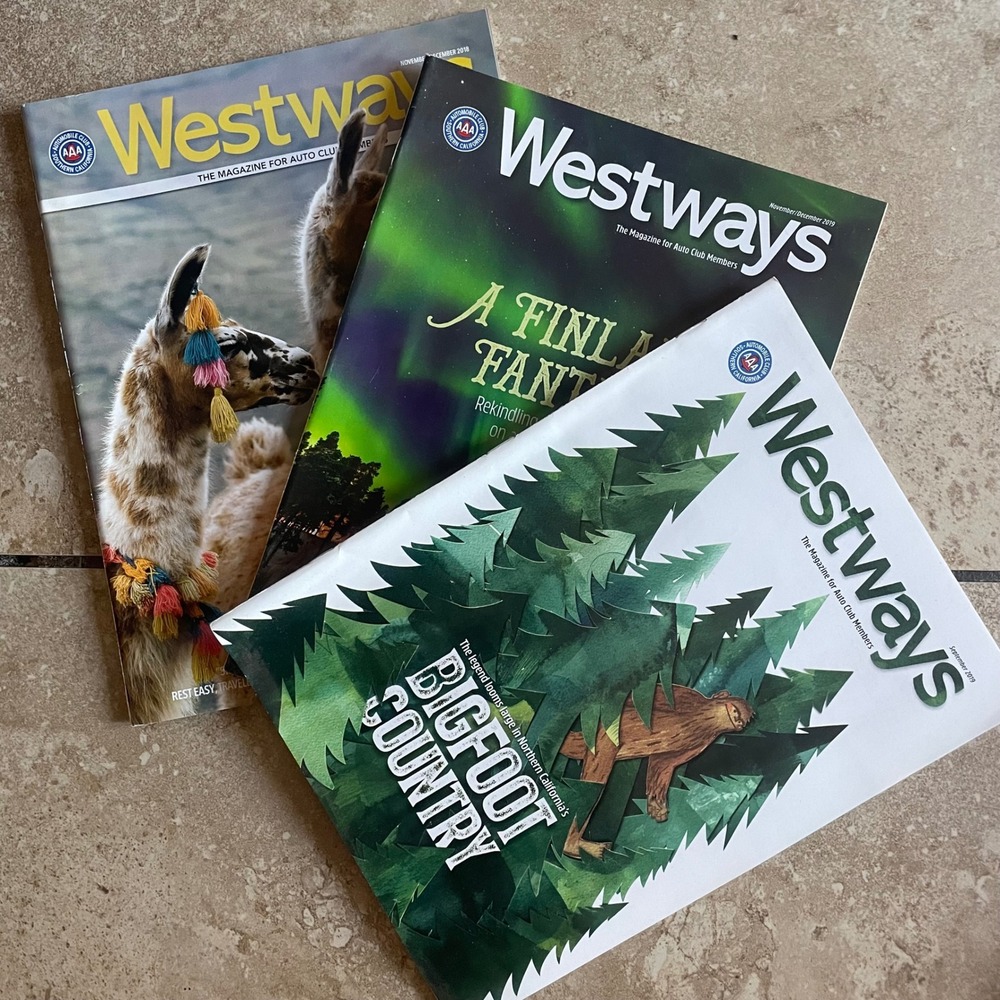 Westways AAA Auto Club‎ Magazines Llama Bigfoot Northern Lights 2019